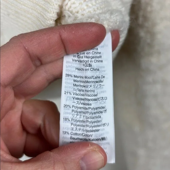 J. Crew Cream Zip Up Cropped Teddy Jacket - Size S - Picture 6 of 8